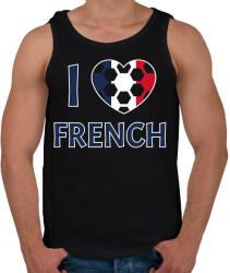 printfashion I love French - Férfi atléta - Fekete (10788088)