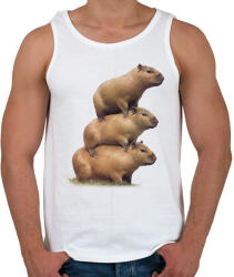 printfashion Capybara kupac - Férfi atléta - Fehér (13991081)