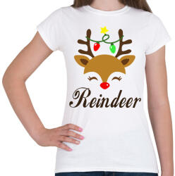 printfashion Rénszarvas/Reindeer - Női póló - Fehér (11123389)