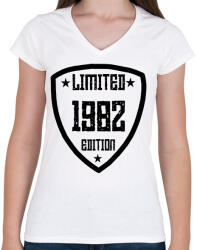 printfashion 1982 - Női V-nyakú póló - Fehér (11915833)