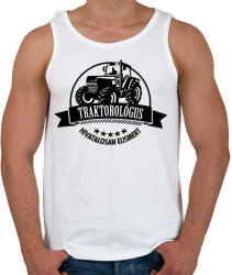 printfashion Hivatalosan elismert Traktorológus - Férfi atléta - Fehér (2662493)