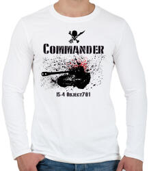 printfashion commander is-4 - Férfi hosszú ujjú póló - Fehér (1769755)