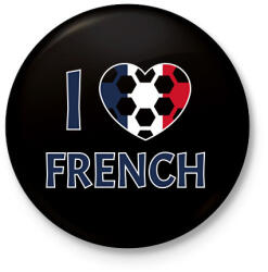 printfashion I love French - Kitűző, hűtőmágnes - Fekete (10789584)