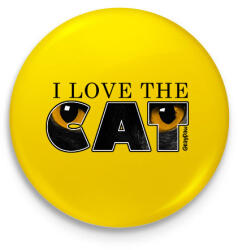 printfashion Macska sárga szemekkel világos színű termékekre - Kitűző, hűtőmágnes - Sárga (13488035)