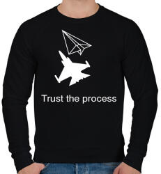 printfashion Trust the process - Férfi pulóver - Fekete (16753705)