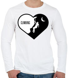 printfashion Love climbing - Férfi hosszú ujjú póló - Fehér (15862645)
