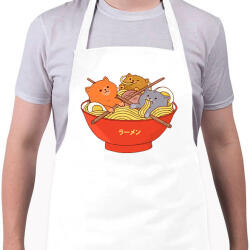 printfashion Cica ramen - Kötény - Fehér (16018710)