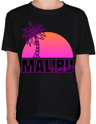 printfashion Malibu - Gyerek póló - Fekete (7140460)