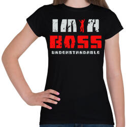 printfashion IM A BOSS - Női póló - Fekete (7239020)