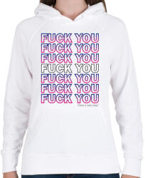 printfashion Fuck you - Női kapucnis pulóver - Fehér (14076833)