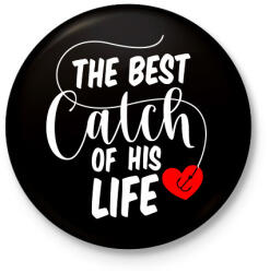 printfashion Horgász páros - a legjobb fogás 2 - Kitűző, hűtőmágnes - Fekete (6066427)