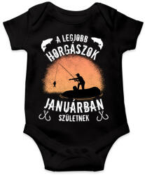 printfashion a legjobb horgászok - Baba Body - Fekete (4985679)