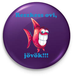 printfashion Reszkess ovi halacska - Kitűző, hűtőmágnes - Lila (14129062)