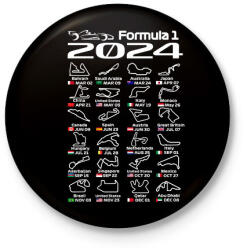 printfashion Formula 1 (1) - Kitűző, hűtőmágnes - Fekete (15537518)
