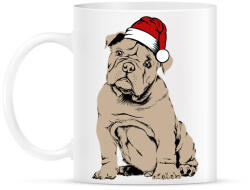 printfashion Bulldog karácsony - Bögre - Fehér (790161)