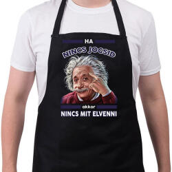 printfashion Nincs jogsi, nincs baj! - Kötény - Fekete (14836640)