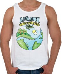 printfashion A földnek nincs szüksége ránk - Férfi atléta - Fehér (13712566)