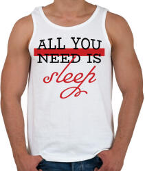printfashion All you need is sleep - Férfi atléta - Fehér (7532927)
