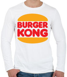 printfashion Burger kong - Férfi hosszú ujjú póló - Fehér (2255827)