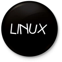 printfashion Linux rendszer - Kitűző, hűtőmágnes - Fekete (3532876)