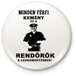 printfashion RENDŐRNEK - Kitűző, hűtőmágnes - Fehér (3080708)