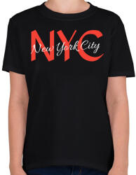 printfashion Nyc - Gyerek póló - Fekete (4385563)