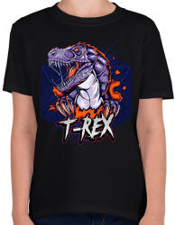printfashion t-rex - Gyerek póló - Fekete (15473436)