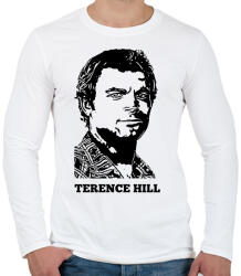 printfashion terence hill - Férfi hosszú ujjú póló - Fehér (7608239)