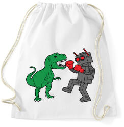 printfashion Dínó és robot - Sportzsák, Tornazsák - Fehér (13582224)
