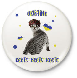 printfashion Cicc-cicc - Ukraine - Kitűző, hűtőmágnes - Fehér (7582848)