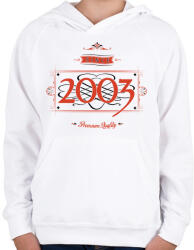 printfashion since-2003-red-black - Gyerek kapucnis pulóver - Fehér (537999)