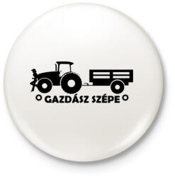 printfashion Gazdász szépe - Kitűző, hűtőmágnes - Fehér (3080834)