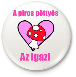 printfashion a piros pöttyös - Kitűző, hűtőmágnes - Fehér (3081387)
