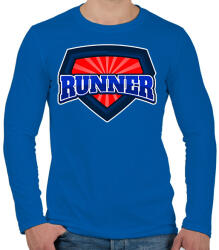 printfashion SUPER RUNNER - Férfi hosszú ujjú póló - Királykék (11464872)