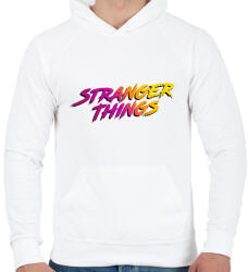 printfashion Stranger Things - Férfi kapucnis pulóver - Fehér (1798613)