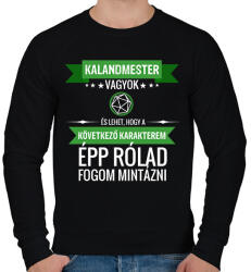 printfashion A következő karakterem te leszel (KM) - Férfi pulóver - Fekete (2681513)