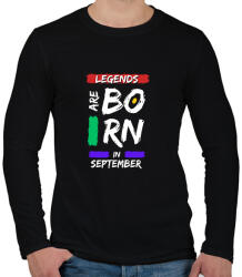 printfashion Legends are born in september - Férfi hosszú ujjú póló - Fekete (14632294)
