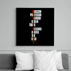 printfashion Bella Ciao - Nagy Pénzrablás - Money Heist - Casa de Papel - Vászonkép - Fekete (6660687)