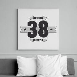 printfashion b-day-38-dark-lightgrey - Vászonkép - Fehér (6622819)