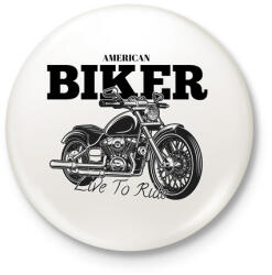 printfashion Chopper - Kitűző, hűtőmágnes - Fehér (4236436)