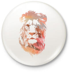 printfashion Desert lion - Kitűző, hűtőmágnes - Fehér (3074700)
