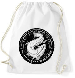 printfashion Harcsa Horgász - Sportzsák, Tornazsák - Fehér (5794945)