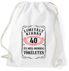 printfashion 40 éves limitált kiadás - Sportzsák, Tornazsák - Fehér (759657)