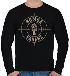 printfashion Gomba vadász gombász ajándék - Férfi pulóver - Fekete (11613043)