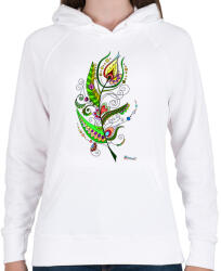 printfashion Tollpihe - Női kapucnis pulóver - Fehér (796930)