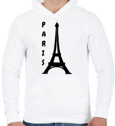 printfashion párizs - Férfi kapucnis pulóver - Fehér (13535402)