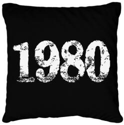 printfashion 1980 - Párnahuzat, Díszpárnahuzat - Fekete (6196202)