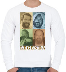 printfashion Bud Spencer legenda - Férfi pulóver - Fehér (9827884)