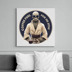 printfashion Jiu jitsu előtt kávé - Vászonkép - Fehér (12002406)