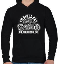 printfashion Motoros apa - Férfi kapucnis pulóver - Fekete (5077269)